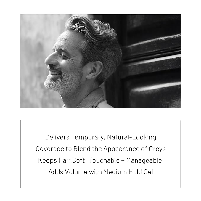 DEPOT No. 307 Black Gel | Temporary Hair Styling Gel for Men with Grey Blending Effect | Medium Hold, Natural-Looking Finish with Glycerin, Vitamin E & Botanical Complex | 3.3 fl.oz.