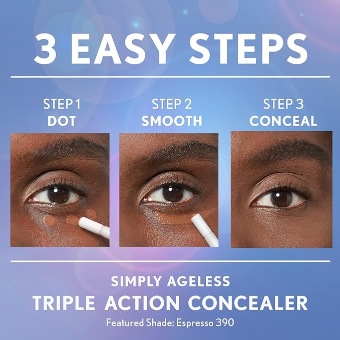 COVERGIRL Simply Ageless Triple Action Concealer, Light, Pack of 1