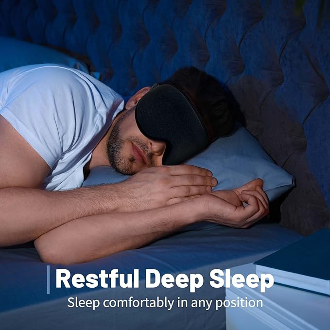 Eye Masks for Sleep, Sleep Masks, Sleep of 3D Light Blocking Blindfold, 3D Contoured Cup Sleeping Mask, Lash Extensions 3D Sleeping Mask, Travel Essentials for Flying, Eye Covers for Sleeping