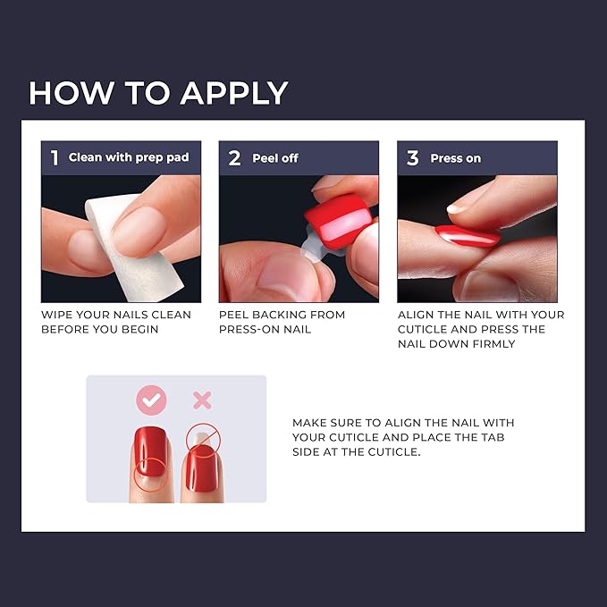 KISS imPRESS No Glue Mani Press-On Nails, Mini, 'Eternity', Medium Blue, Short Size, Squoval Shape, Includes 30 Nails, Prep Pad, Instructions Sheet, 1 Manicure Stick, 1 Mini File