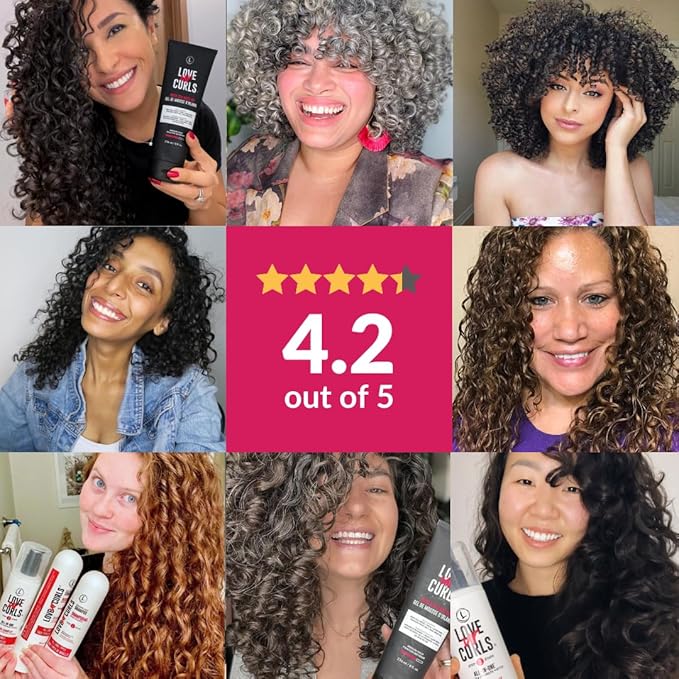 Love Ur Curls - Shampoo, Conditioner, Wavy All In One Styler to repair, define and hydrate hair and Irish Sea Moss Gel for touchable hold