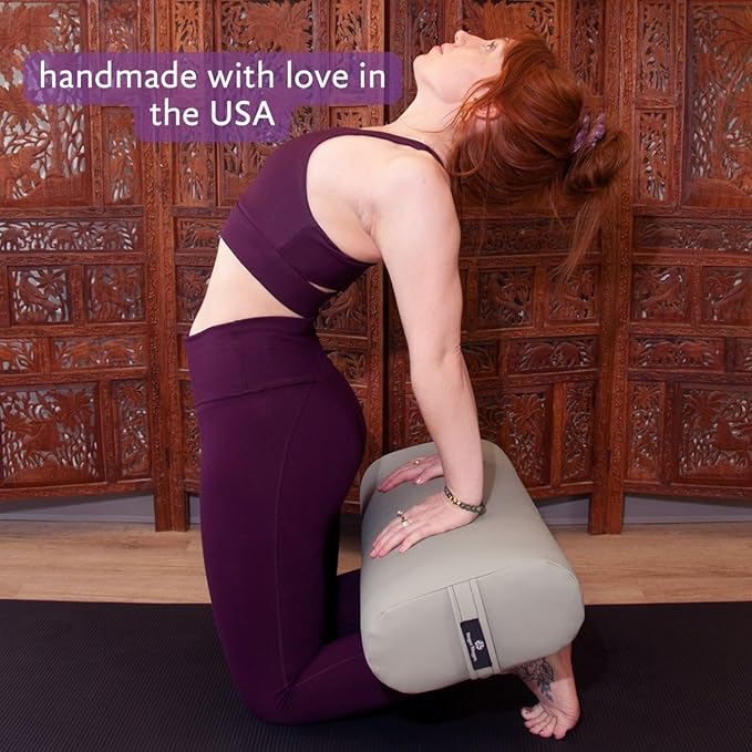 Hugger Mugger Standard Yoga Bolster - Firm, Supportive, Handmade, Durable