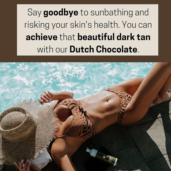 Bronze Cactus Dutch Chocolate Deluxe Self Tanner Mousse – | Violet Base to Neutralize Orange Undertones | Natural Rich Brown Tan | Vegan & Cruelty-Free | Fast Dry | Hydrating with Hyaluronic Acid