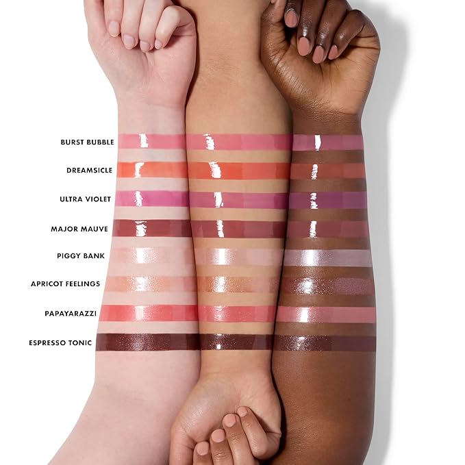 e.l.f. Glow Reviver Plumping Lip Oil, Tinted Lip Plumper For A High-Shine, Plump Finish, Infused With Jojoba Oil, Vegan & Cruelty-Free, Espresso Tonic