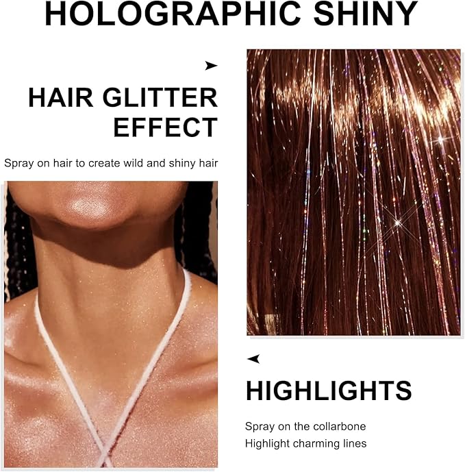 Hair and Body Glitter Spray, 1PC Glitter Hairspray Dry Powder Makeup for Clothes, Festival Rave Prom Loose Sparkle Powder,Holographic Ultra Fine Resin Glitters for Crafts (1PC Red)