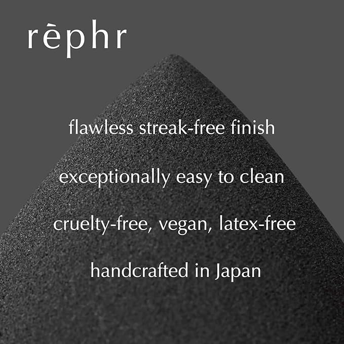 rephr® Makeup Sponge, Makeup Blender for Beauty Products including Liquid Foundation and Concealer, Professional Flawless Streak-Free Finish, Cruelty Free, Vegan, Latex Free, 2 count