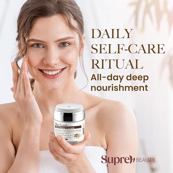 SupreH Bee Venom Cream Wrinkle Filler: Instant Face Lift Cream and Eye Tightener Cream with Hyaluronic acid Niacinamide for women and men 50