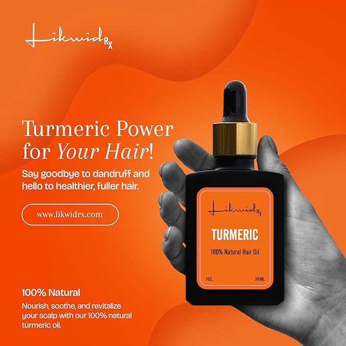 Turmeric Natural Hair Oil, Promotes Hair Growth, All Natural