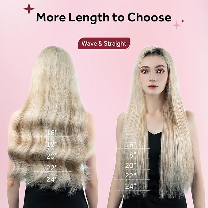 Clip in Hair Extensions Real Human Hair, 100% Remy Hair Extensions Clip Ins, Dark Blonde Highlighted Bleach Blonde Hair Extension for Women, #P18A/613A 22Inch 120G 7PCS