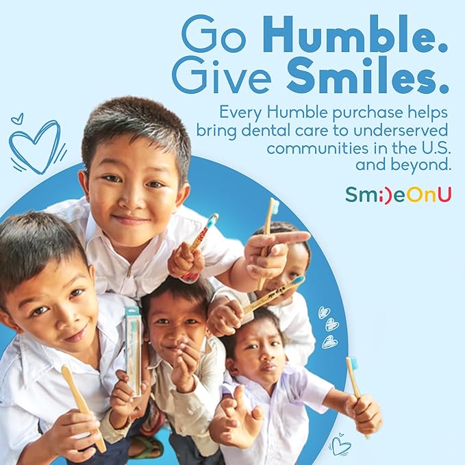 The Humble Co Advanced Teeth Whitening Strips – Sensitive Teeth Whitening Strips - Gentle Enamel Safe & Peroxide Free Tooth Whitener - Dental Oral Care Products & Essentials -14 Treatments, 28 Count