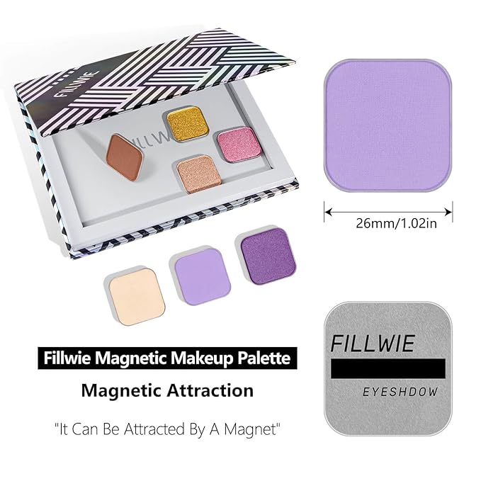 Matte Single Eyeshadow with Pressed Powder – Soft Pastel Purple, Highly Pigmented & Blendable, Magnetic Refill Pan, No Case Included, (Luxe Lavender)