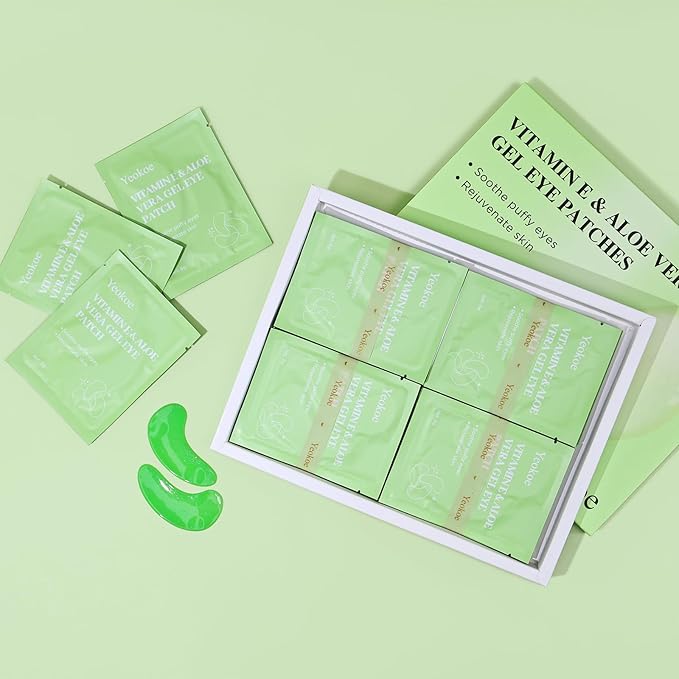 Yeokoe Under Eye Patches for Dark Circles,Puffy Eyes,20 Pairs Face Masks SkinCare With Vitamin E and Aloe Vera Gel for Rejuvenate