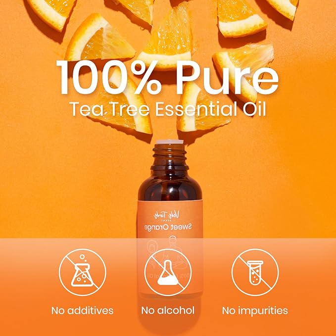 Sweet Orange Essential Oils, 100% Pure Nature Organic Orange Oil for Mood Lift, Refreshing, Clear Head with Diffuser, 1 fl oz 30ml
