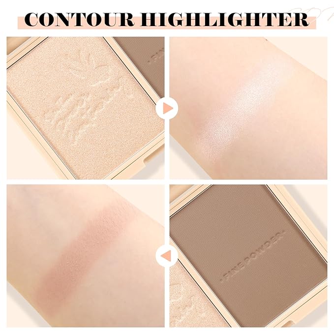Boobeen Highlighter Contour Makeup Palette Face Matte Bronzer