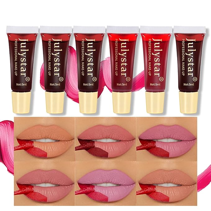 Peel Off Lip Stain Lips Tint, 6 Colors Magic