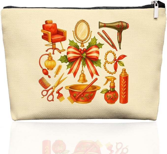 EKGJW Chrisamas Hairstylist Gifts Women Makeup Bag Make Up Bag, Cosmetic Bags for Hairstylists, Hairdresser Gifts for Cosmetology Student Teen Girls