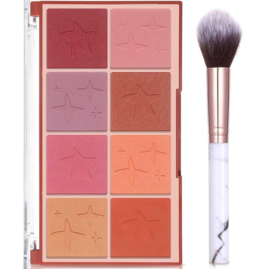 8 Colors Face Matte Blush Palette Shading Blusher