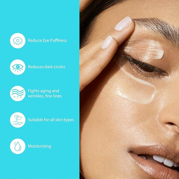 SEACALL Retinol Eye Cream with Caffeine & Vitamin C - Anti-Aging Eye Serum Treatment for Dark Circles, Wrinkles & Puffiness - Fragrance-Free, No Preservatives (15ml)