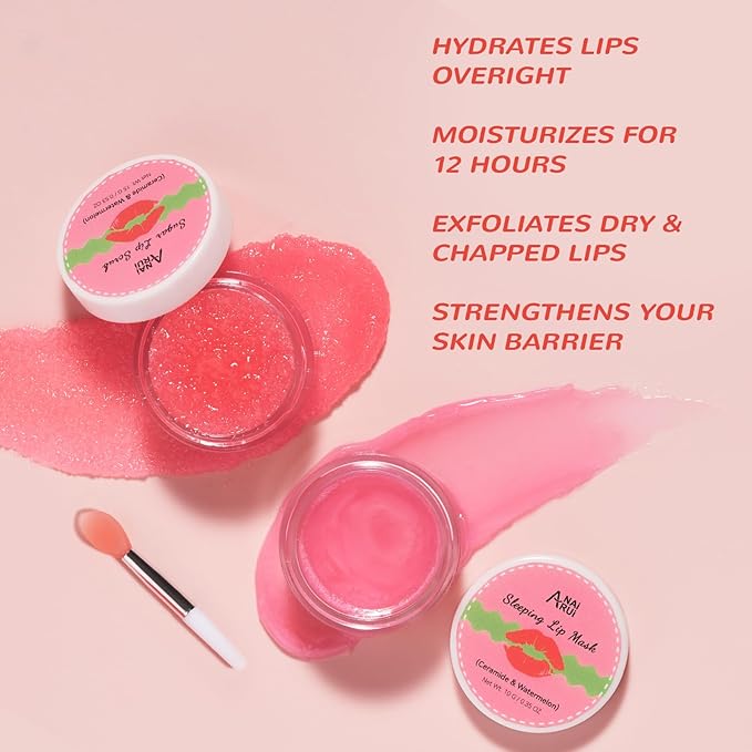 Lip Mask Set, Lip Scrub & Hydrating