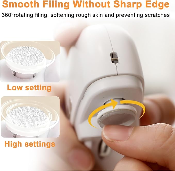 Electric Nail Clippers for Seniors,2026 New 3-In-1 Easyclip Smart Nail Clipper for Baby and Adults,Automatic Electric Nail Clipper With Polishing and Led Light,Suitable for Fingernail Toenails(Purple)