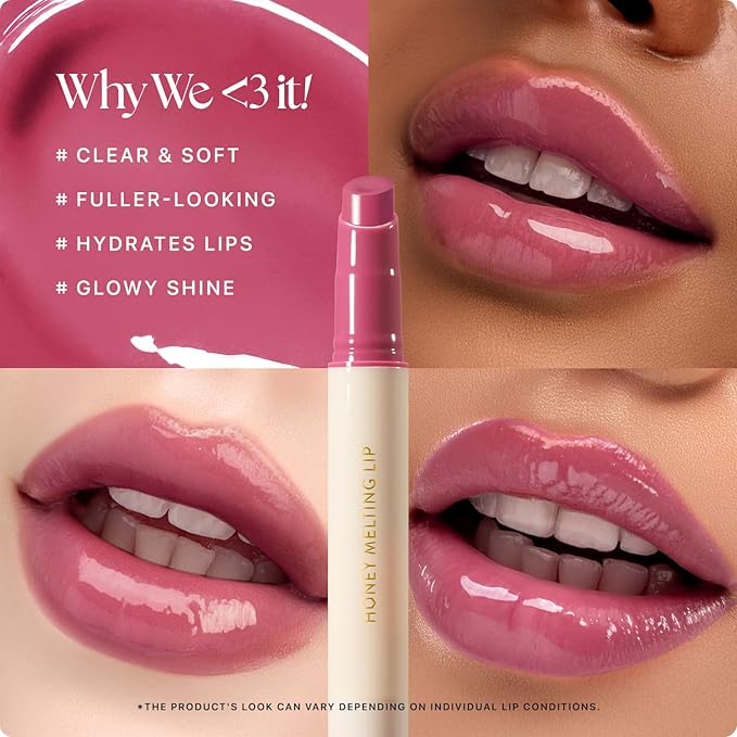 Nature Republic Honey Melting Lip & Butter Balm (DARK CHERRY CHOUX & DIRTY ESPRESSO) Set - Moisturizing Tinted Lip Balm, Peptides, Sheer & Glossy