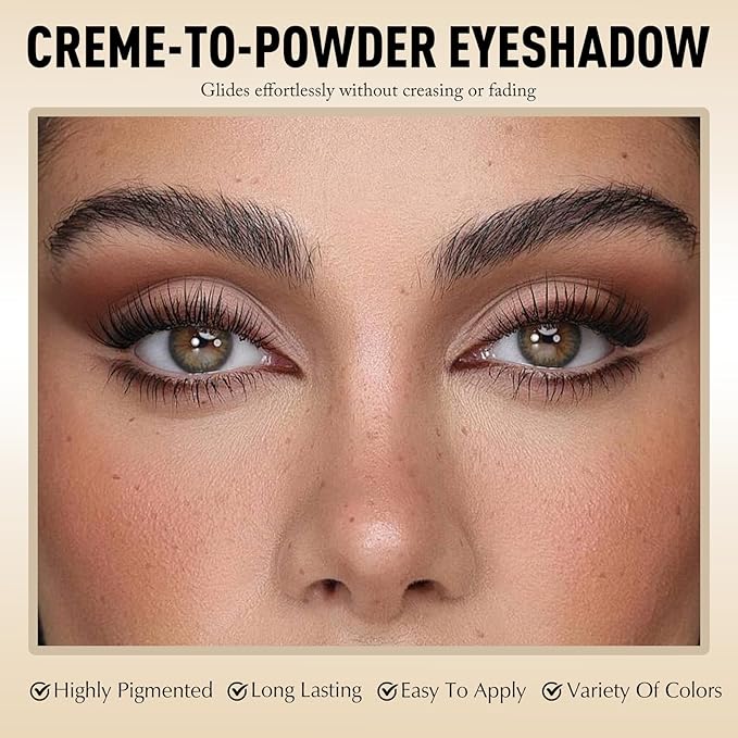 Brown Matte Eyeshadow Stick - Cream Neutral Eyes Shadow Pencil Buildable Brightener Crayon Eyeliner Highlighter Makeup, Lightweight Waterproof & Smudge Proof for Easy Quick Application