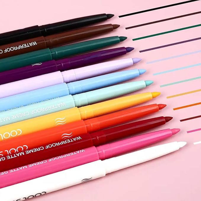 Red Burgundy Eyeliner Waterproof Red Burgundy Eyeliner Pencil Retractable red burgundy gel eyeliner Long Lasting Smudge-proof Hypoallergenic (03#)