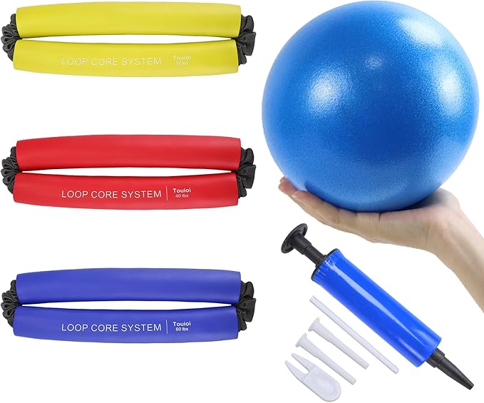 Hip & Core System Set, Resistance Loop Bands Set to Stretch, Core Fitness Glute Workout Bands