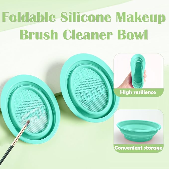 GZIXBDA Makeup Brush Set, 42Pcs Makeup Tool Set Premium Synthetic Foundation Concealers Powder Eye Shadows Makeup Brushes Kit for for Beginner Professional, Green