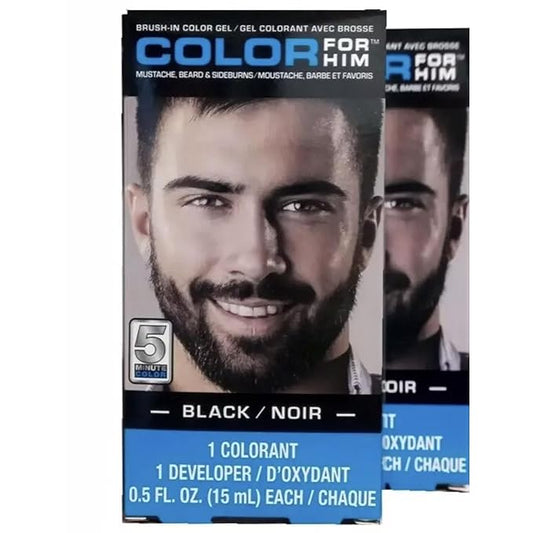 2 Pack Color For Him Black 0.5 FL OZ (15ml).
