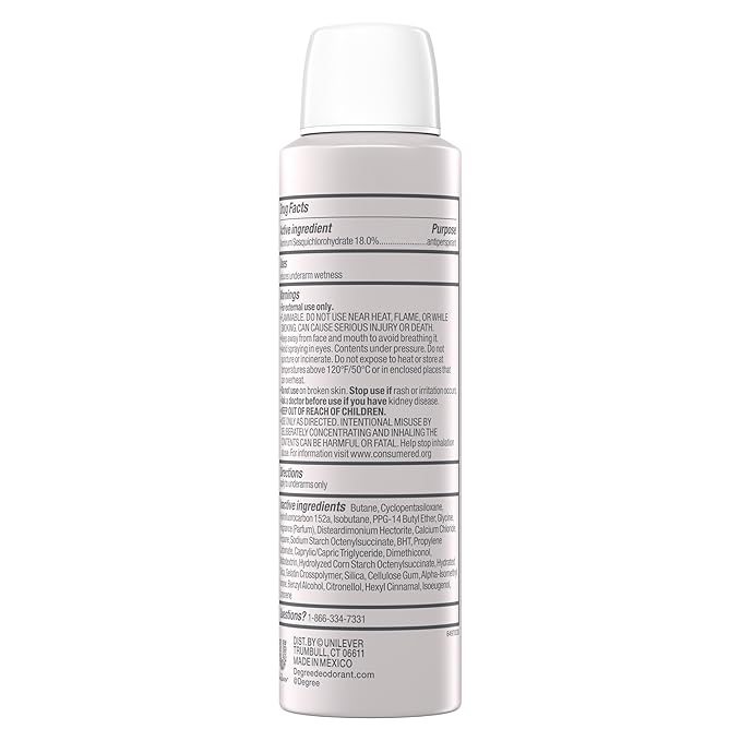Degree Anti-Perspirant Aerosol Ultra Dry for 96 Hour sweat and odor protection 5X protection 3.8 Oz