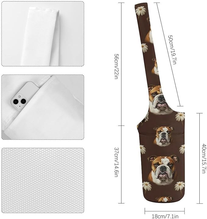 Portable Single Shoulder Yoga Mat Bag Carrier with Pocket Spacious Storage for Yoga Gym Fitness