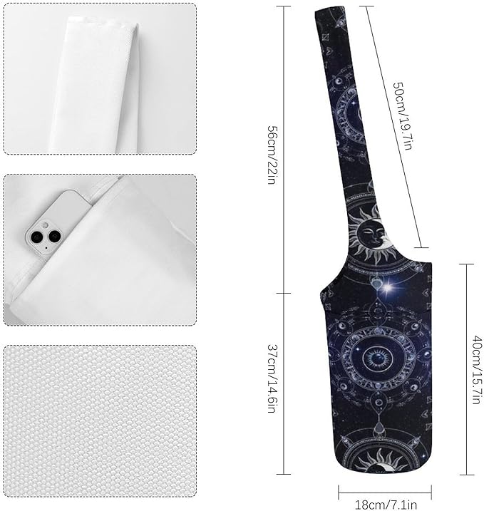 Stylish Yoga Mat Bag for Women Exercise Mat Holder with Shoulder Strap Yoga Mats Totes Sports Storage Bag