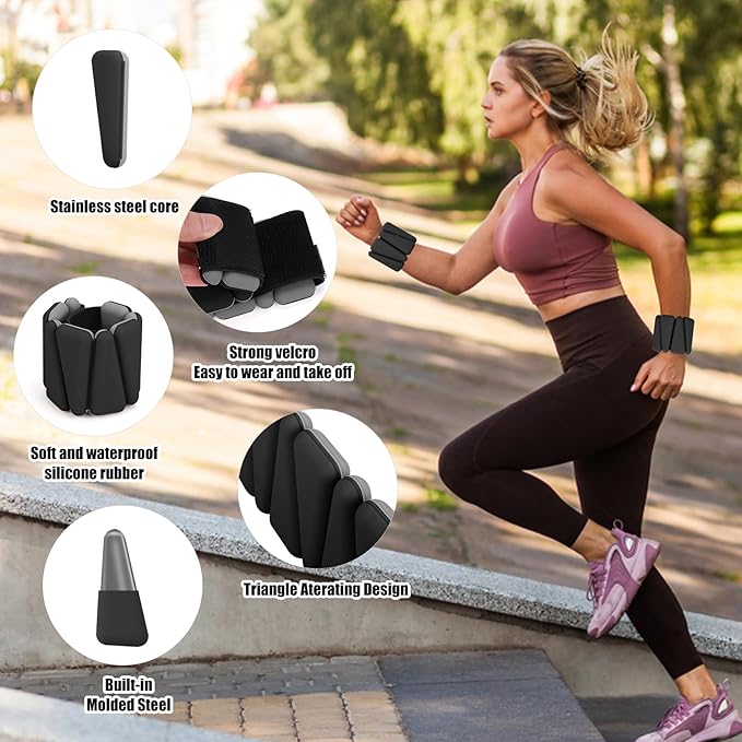 Beyoung Wrist and Ankle Weights for Women Men 2 (1lb (1lb Each),