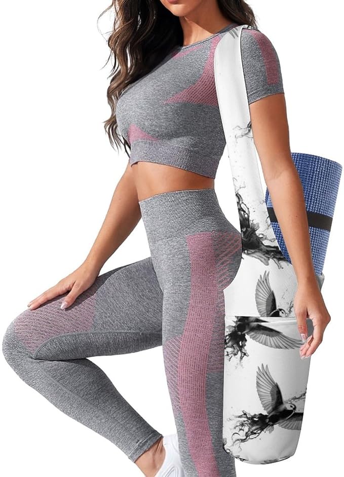 Portable Single Shoulder Yoga Mat Bag Carrier with Pocket Spacious Storage for Yoga Gym Fitness