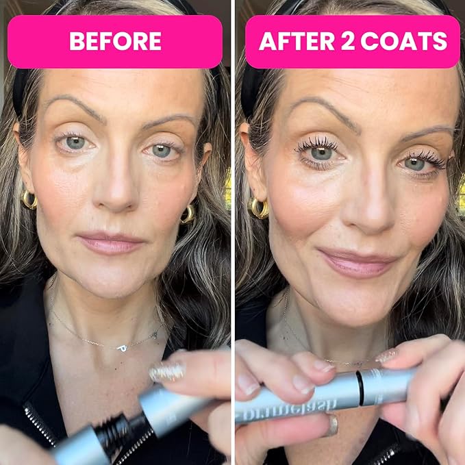 Prime Prometics PrimeLash Mascara for Older Woman – Volumizing, Incredible Length in 2 Coats – Long-Stay, Zero Clumps, Hypoallergenic (Mulberry)