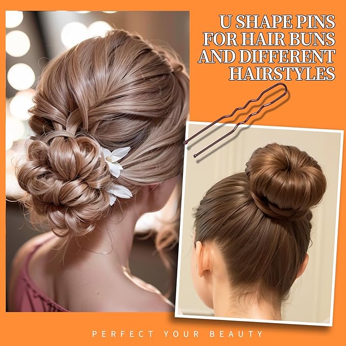 Teenitor 100Pcs Bobby Pins Bobby Pins for Women, Brown Bobby pins Hair Pins, Hair Pins for Women 2inch