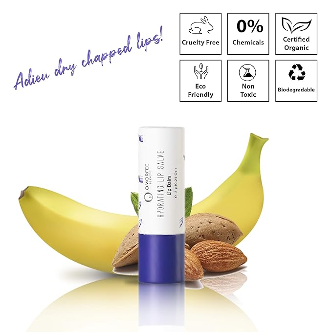 OMORFEE 100% Organic Hydrating LipStick, Lip Oz