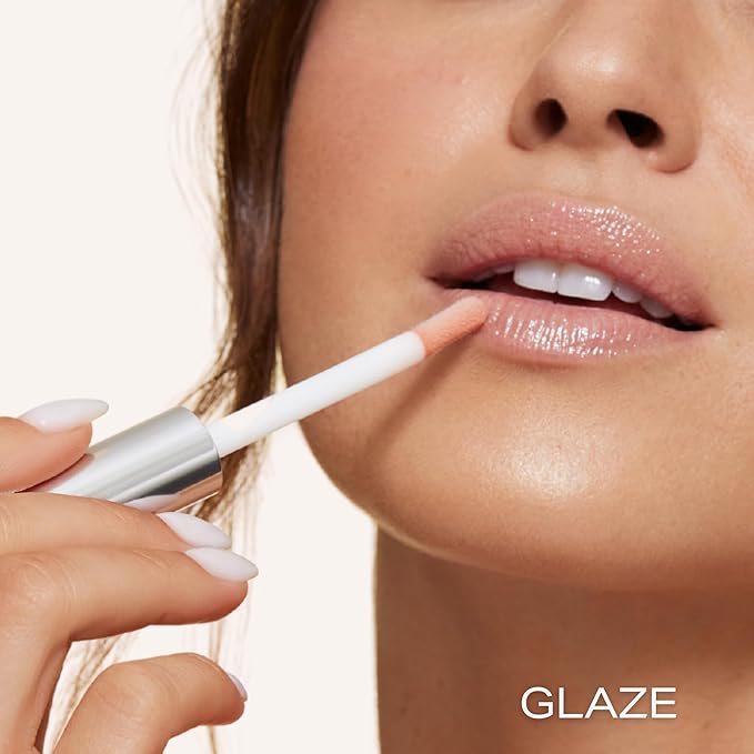 Woosh Beauty, Spin-On Lip Gloss, Hydrating Hyaluronic Acid & Shea Butter, No Fine Lines, Shine Finish, Vegan & Cruelty-Free - Glaze