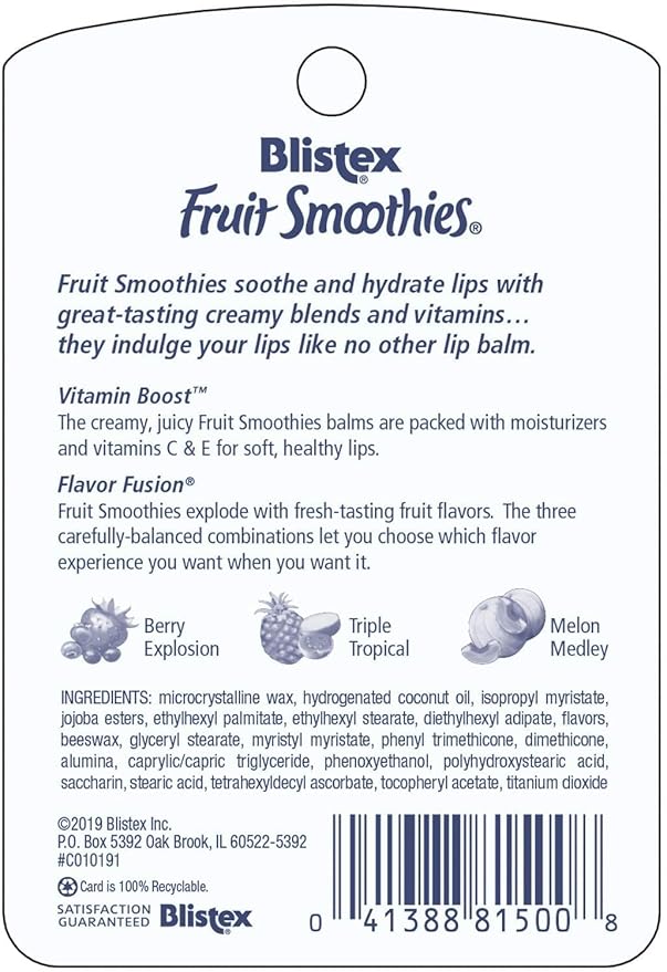 Blistex Fruit Smoothies Lip Moisturizers 3