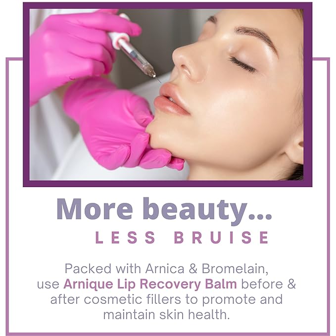 Arnique Arnica Lip Balm – Lip Filler Aftercare Balm with Arnica Montana and Bromelain, Soothing Topical Masque for Lip Flip, Injections, and Cosmetic Treatments
