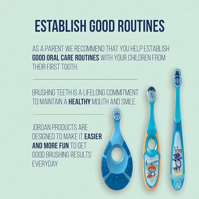 Jordan* ® | Step 2 Kids Toothbrush | 3-5 Years, Soft Bristles, BPA Free,4 Pack | Pink