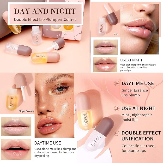 Plumping Lip Oil, Hydrating Lip Glow Gloss(001