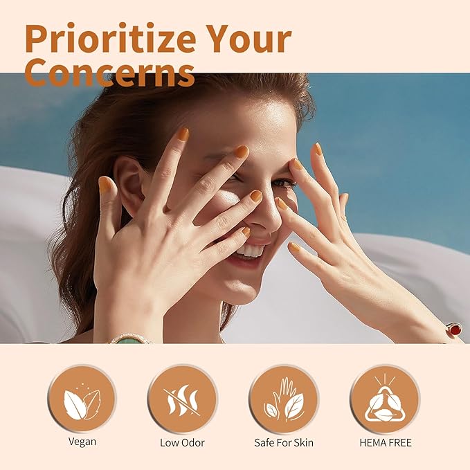 CANNI Brown Gel Nail Polish, 1Pcs Brown Fall Winter Gel Polish Color Nail Polish Gel High Gloss Soak Off U V Gel Nail French Nail Manicure Salon DIY