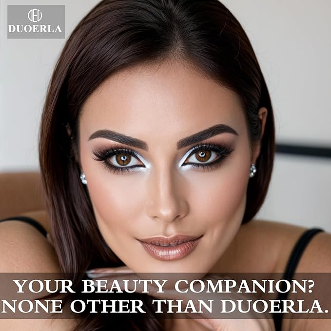 DUOERLA Magnetic Eyelashes Natural Look, 3D Cat Eye Magnetic Lashes Kit with Eyeliner, 10 Pairs of 1 Most Popular style,Reusable Fake Eye Lash, Upgraded Long-Lasting,Waterproof Liquid Liner, Easy Use.