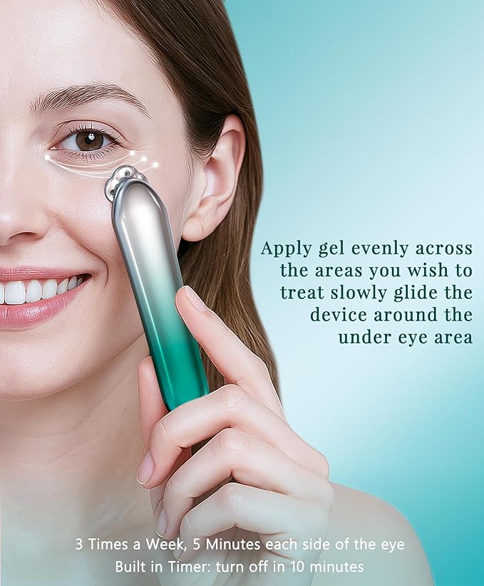 RF Radio Frequency Eye Device | 2 in 1 Eye Anti Aging Device | Under Eye Bags Treatment | Eye Bags | Eye Puffiness | Fine Line | Wrinkle Reducing - Professional RF Eye Skin Care Beauty Device