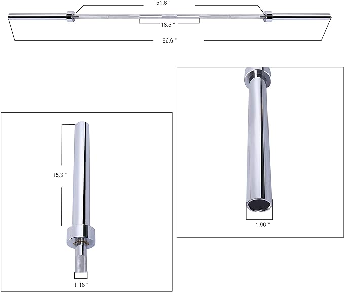 BalanceFrom Olympic Barbell Standard Weightlifting Barbell