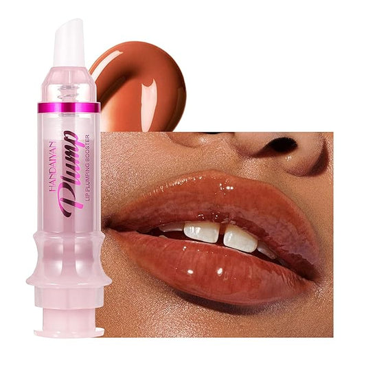 Plumping Lip Oil with Fresh Ginger Extract - Instant Fuller Lips, Ultra-Hydrating & Nourishing Glossy Lip Glow Oil, Lip Plumping Booster for Smooth, Defined Lips (#06 SPICED WINE, 1)