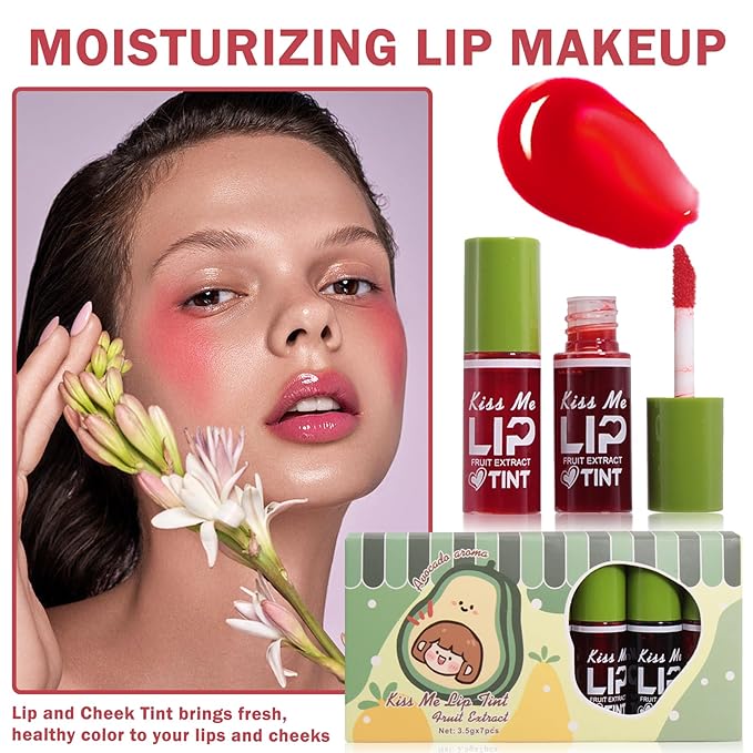 Lip Tint Stain Set,7 Colors Water Tint Lip Long