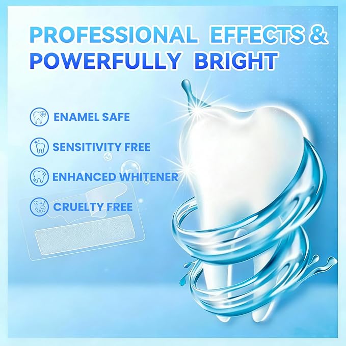 Deudhdal Teeth Whitening Strips - 9D Teeth Whitening Kit Professional Effects, Non-Sensitive Teeth Whitener for Enamel Safe, 14 Strips (7 Day Treatment) Remove Stains for a Brighter Smile, Mint